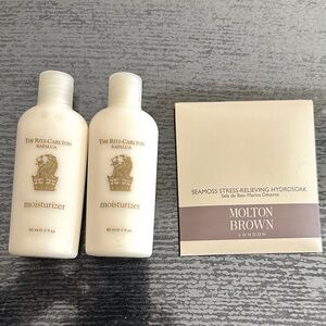 The Ritz-Carlton Kapalua Moisturizer & Molton brown stress reliving soak.